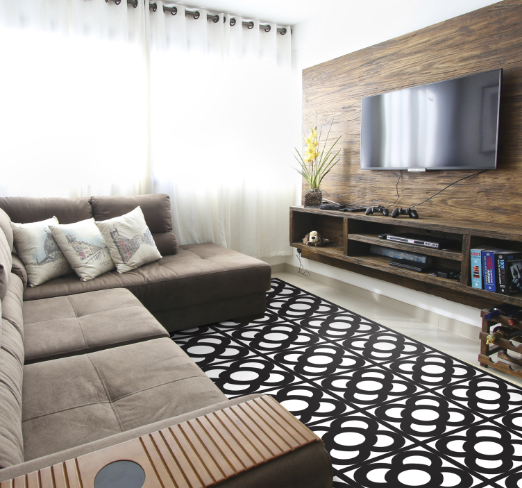 バルセロナの石畳のテクスチャカーペット - TENSTICKERS