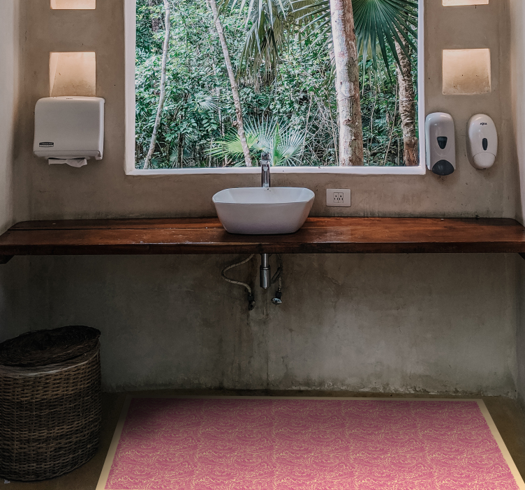 バスルームに1枚ビニールカーペット 装飾モチーフ - TENSTICKERS