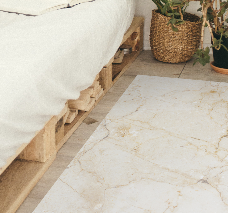 寝室 ビニールマット 優雅に磨かれた石 - TENSTICKERS