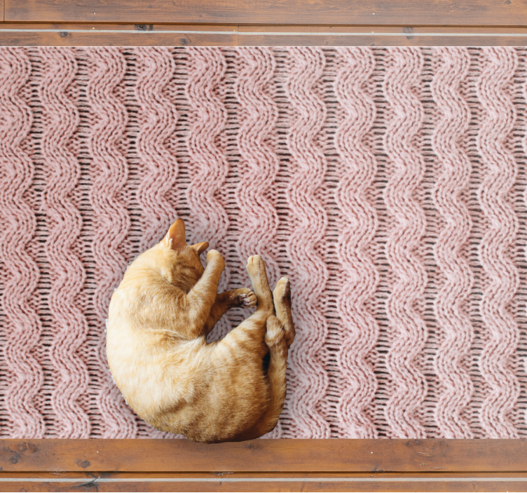 寝室 ビニールマット 波模様 - TENSTICKERS