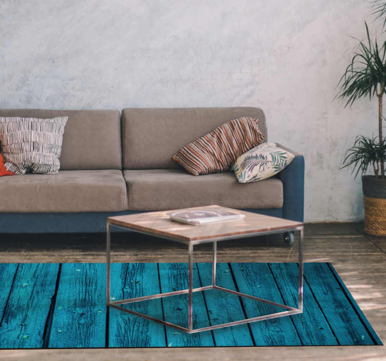 ブルーウッドビニールフローリング - TENSTICKERS