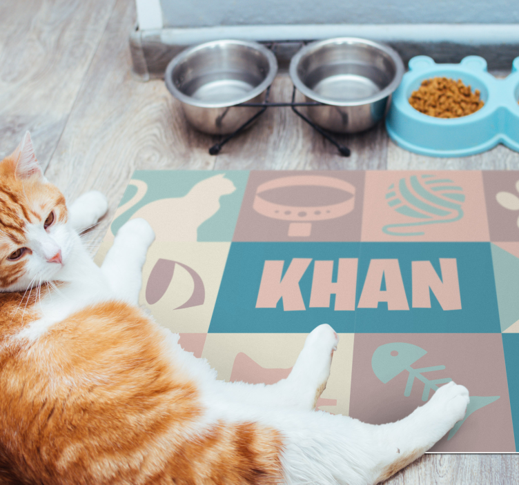 猫のパーソナライズされた動物の敷物 - TENSTICKERS
