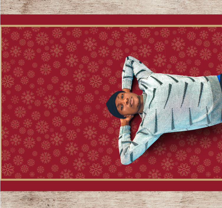 クリスマスの壁画 お祝いの雪の結晶模様 - TENSTICKERS