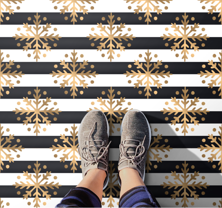 クリスマスの壁画 エレガントな雪の結晶パターン - TENSTICKERS