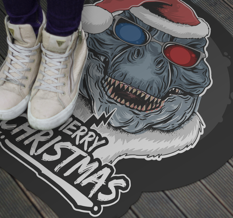 クリスマスの壁画 お祭りのモンスターの歓声 - TENSTICKERS