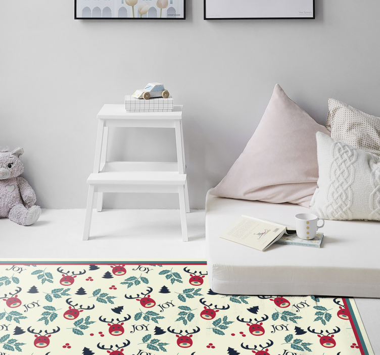 クリスマスの壁画 お祝いのトナカイの模様 - TENSTICKERS