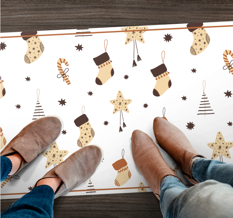 クリスマスの壁画ホワイトホリデーセレブレーション - TENSTICKERS