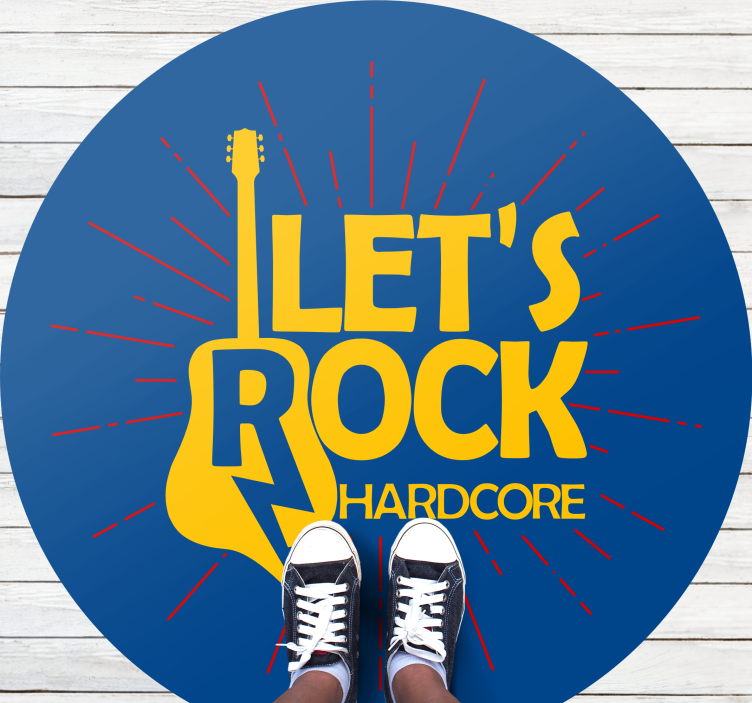 円形 ビニールマット エレキギター トリビュート - TENSTICKERS