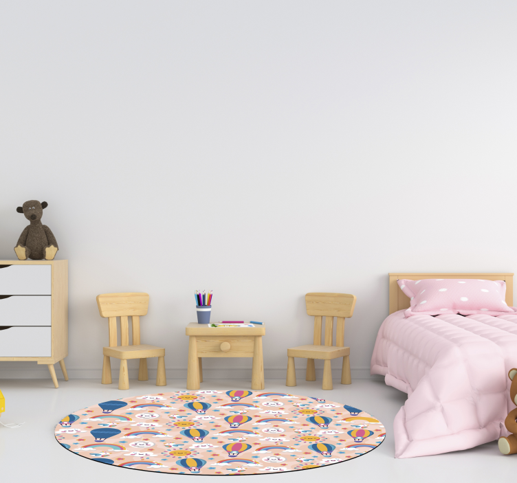 魅惑的な雲と虹の赤ちゃんビニールの敷物 - TENSTICKERS