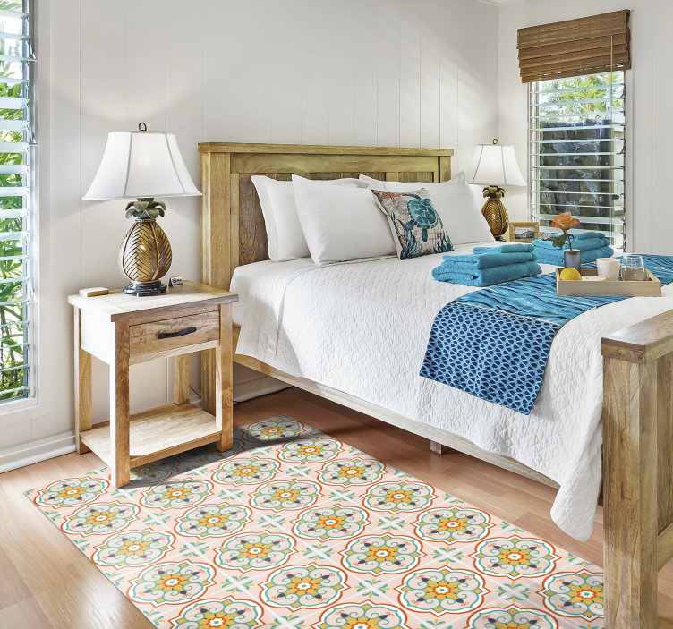 カラフルなモザイクタイルビニールラグ - TENSTICKERS