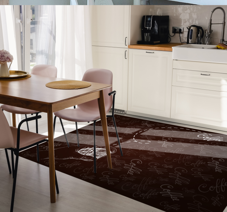 フレーズ ビニールマット 書道の飲み物のモチーフ - TENSTICKERS