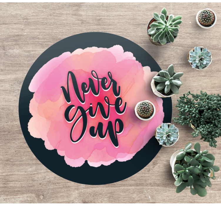 フレーズ ビニールマット 執拗に頑張る - TENSTICKERS