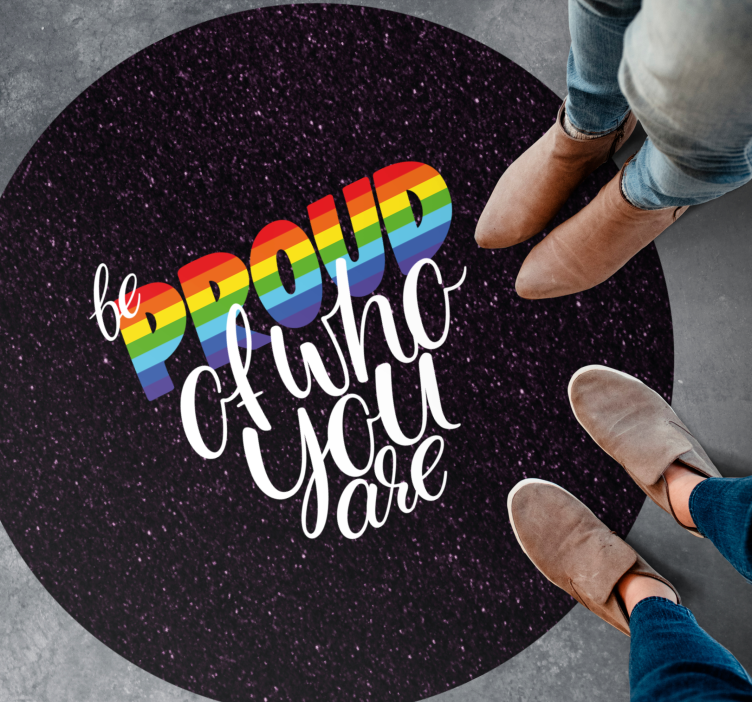 フレーズ ビニールマット プラウドメッセージデザイン - TENSTICKERS