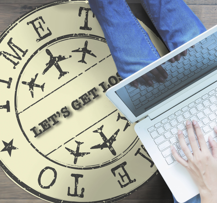 フレーズ ビニールマット 時間が失われる - TENSTICKERS