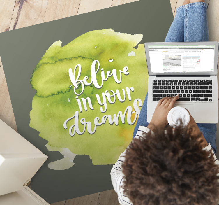 フレーズ ビニールマット 願望への信頼 - TENSTICKERS