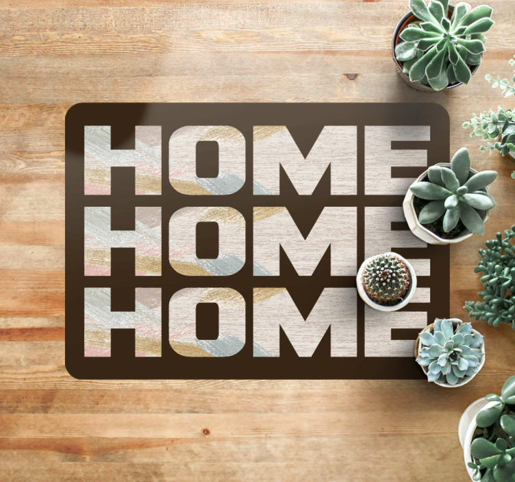 フレーズ ビニールマット ようこそ玄関へ - TENSTICKERS