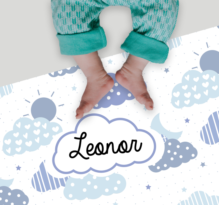 名前 ビニールマット 雲柄 - TENSTICKERS