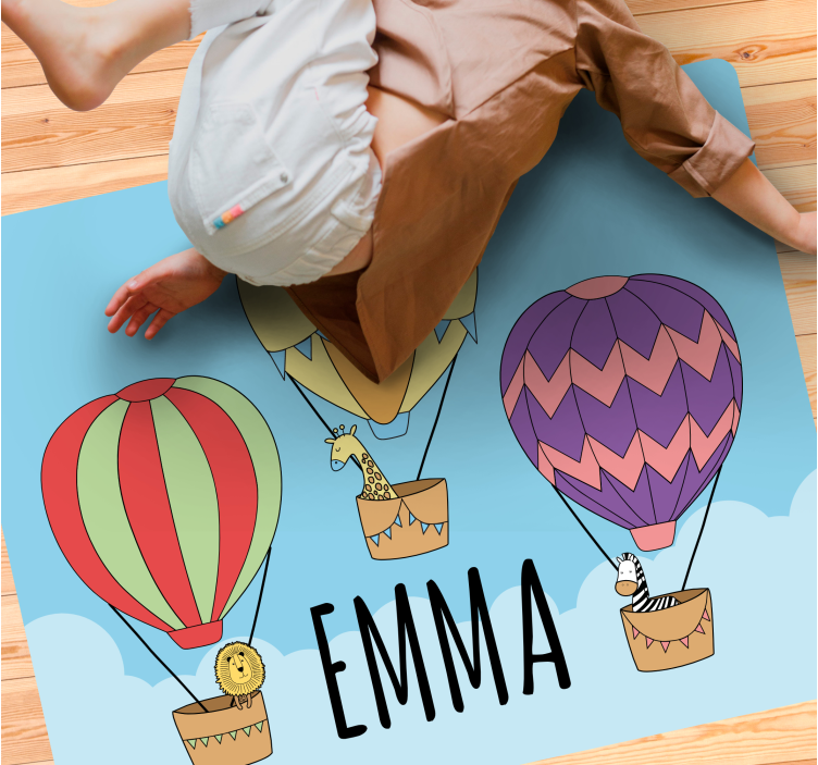 名前 ビニールマット カラフルな気球 - TENSTICKERS