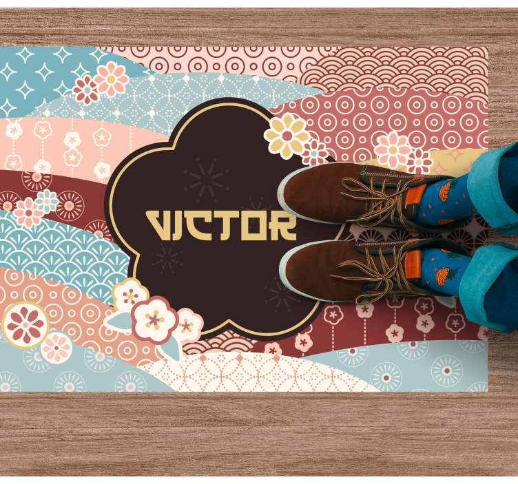 名前 ビニールマット カラフルパターン - TENSTICKERS