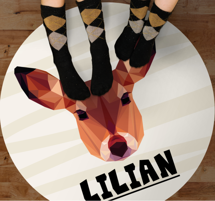 名前 ビニールマット カスタマイズ可能な鹿 - TENSTICKERS