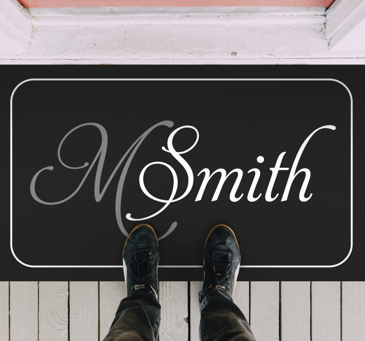 名前 ビニールマット カスタマイズ可能なモノグラム - TENSTICKERS