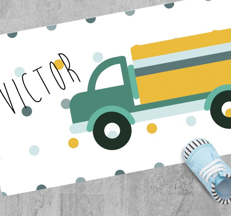 名前 ビニールマット カスタマイズ可能なトラック - TENSTICKERS