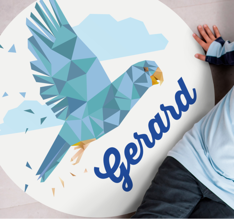 名前 ビニールマット カスタマイズされた幾何学的なワシ - TENSTICKERS