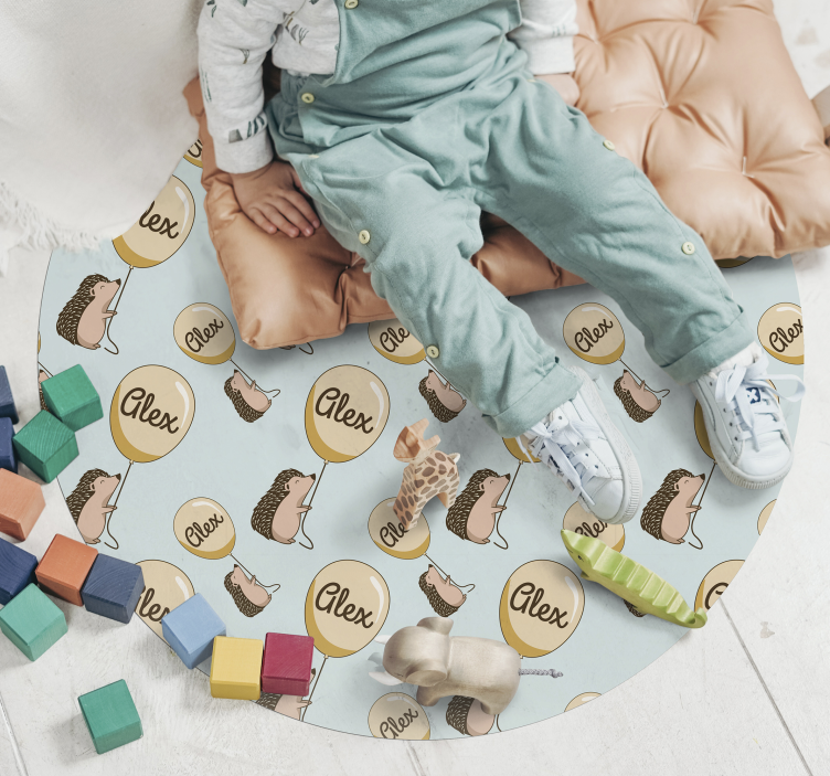 名前 ビニールマット カスタマイズされたハリネズミ - TENSTICKERS