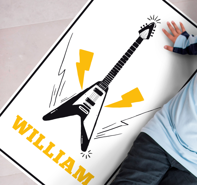 名前 ビニールマット エレキギターアート - TENSTICKERS