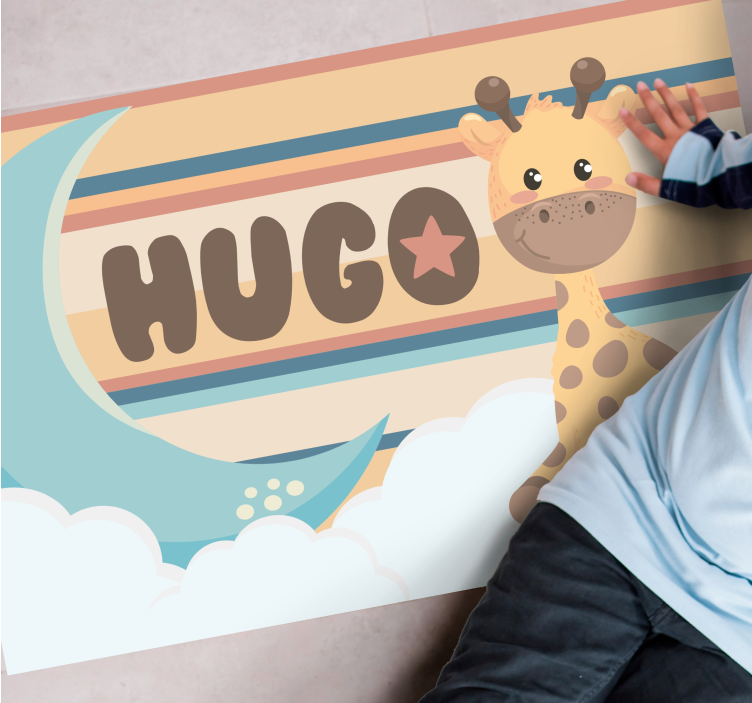 名前 ビニールマット キリンデザイン - TENSTICKERS