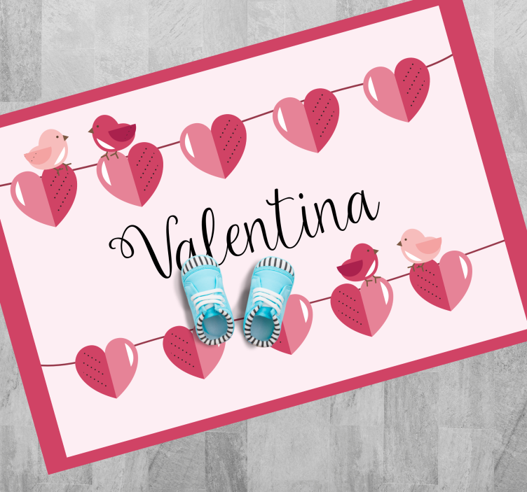 名前 ビニールマット ハートデザイン - TENSTICKERS