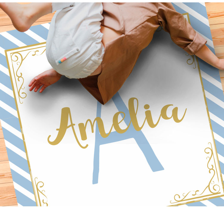 名前 ビニールマット 名前イニシャルスタイル - TENSTICKERS