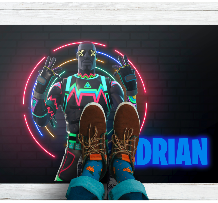 名前 ビニールマット ネオン文字表示 - TENSTICKERS