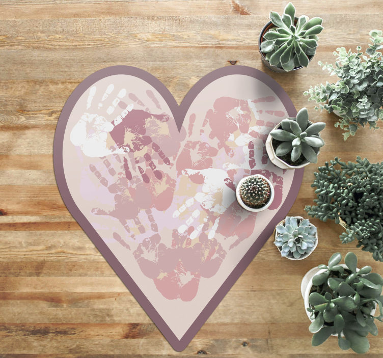 名前 ビニールマット パーソナライズされたハート - TENSTICKERS