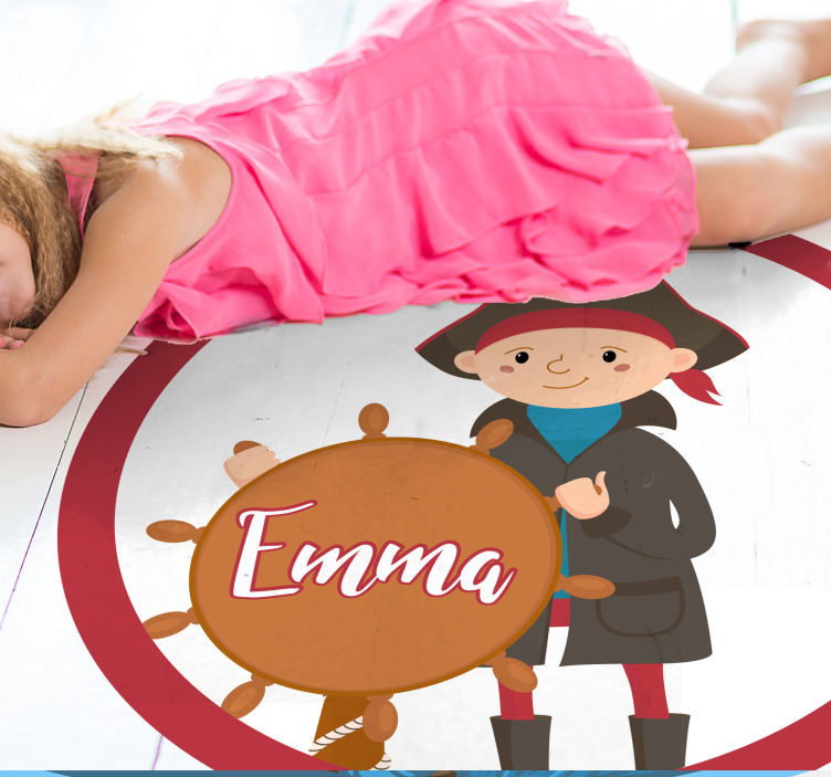 名前 ビニールマット 海賊カスタマイズ可能 - TENSTICKERS