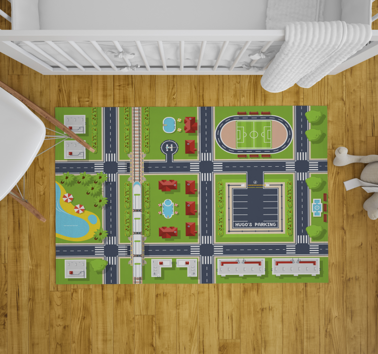 道路 ビニールマット 遊び心のある街並み - TENSTICKERS