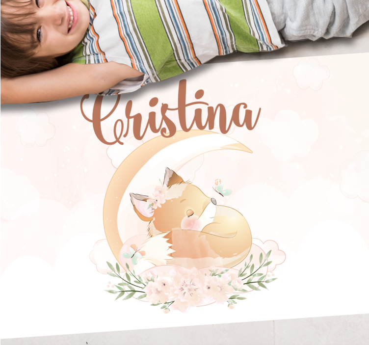 名前 ビニールマット 甘い狐のイラスト - TENSTICKERS