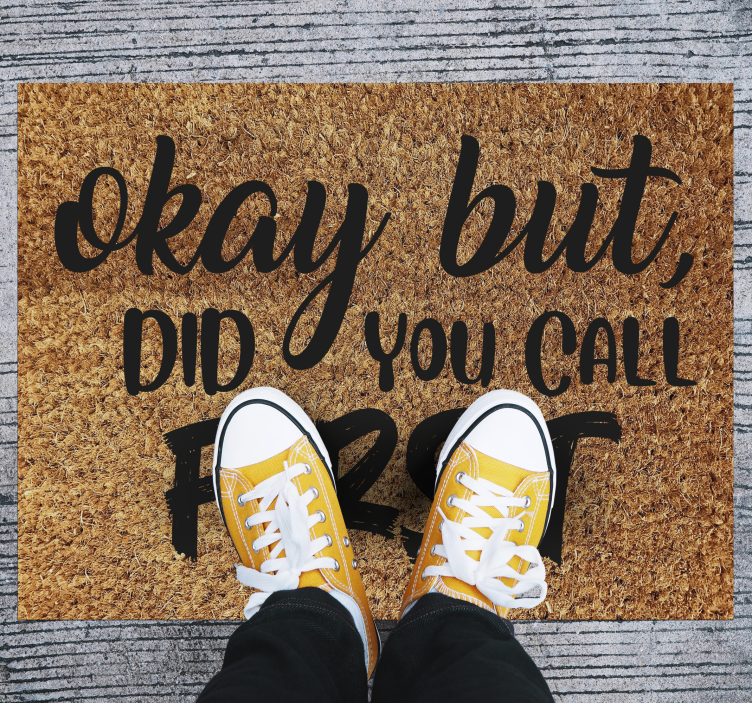 玄関マットビニールおもしろいフレーズで歓迎 - TENSTICKERS