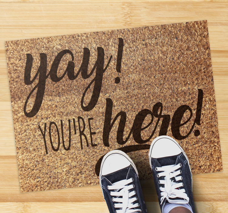 玄関マットビニールようこそお越しください - TENSTICKERS