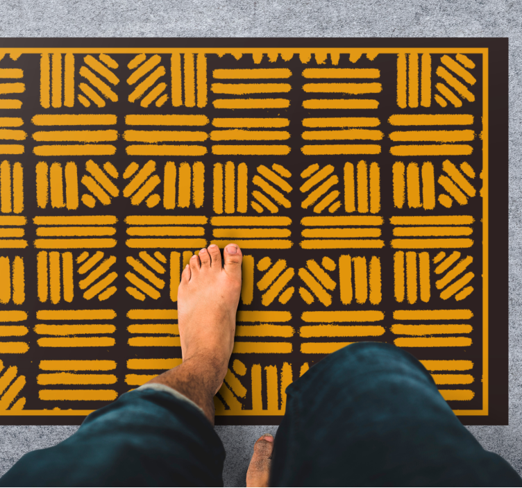 エスニック ビニールマット 抽象的な幾何学模様 - TENSTICKERS