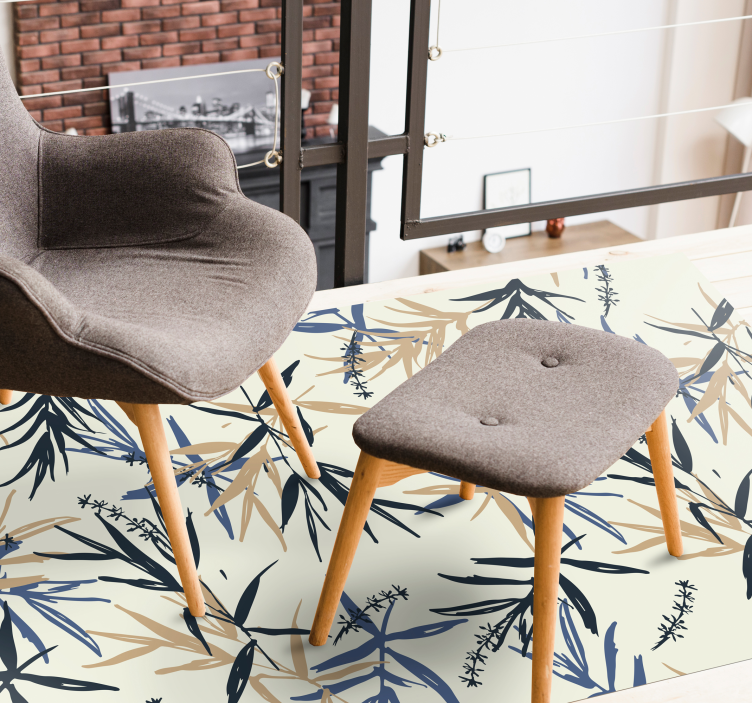 花と植物の壁画 植物の竹模様 - TENSTICKERS