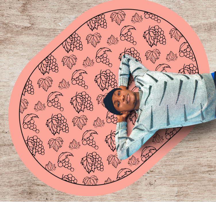 花と植物の壁画 植物のブドウ模様 - TENSTICKERS