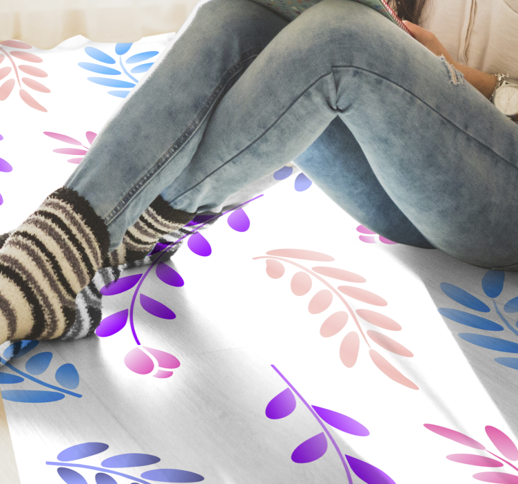 花と植物の壁画植物の葉の要素 - TENSTICKERS