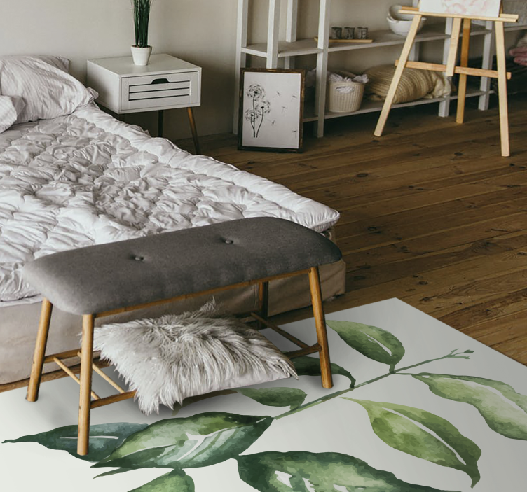 花と植物の壁画 植物の葉のイラスト - TENSTICKERS