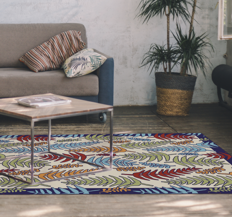 花と植物の壁画 植物のストライプ - TENSTICKERS