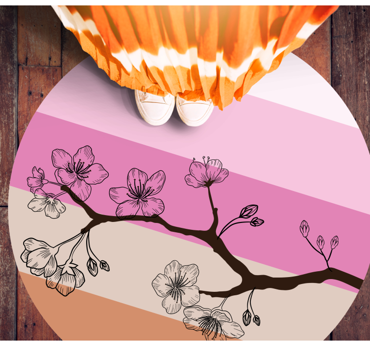 花と植物の壁画桜の優雅さ - TENSTICKERS