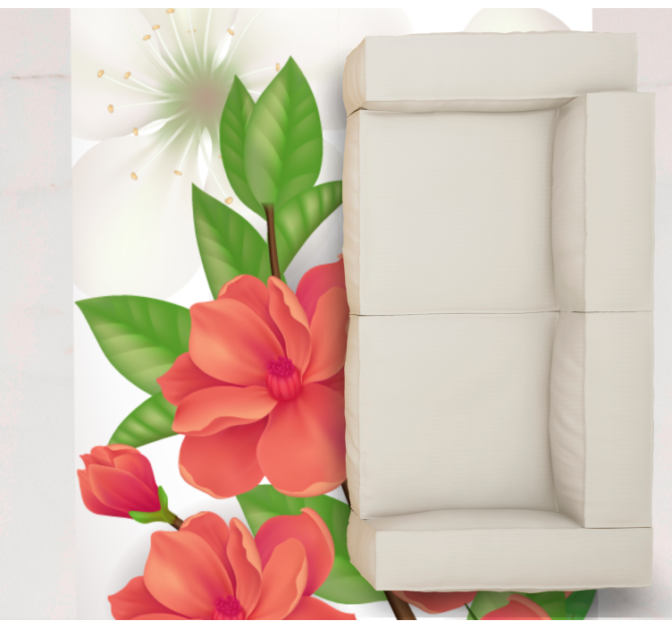 花と植物の壁画 カラフルな花のアレンジメント - TENSTICKERS