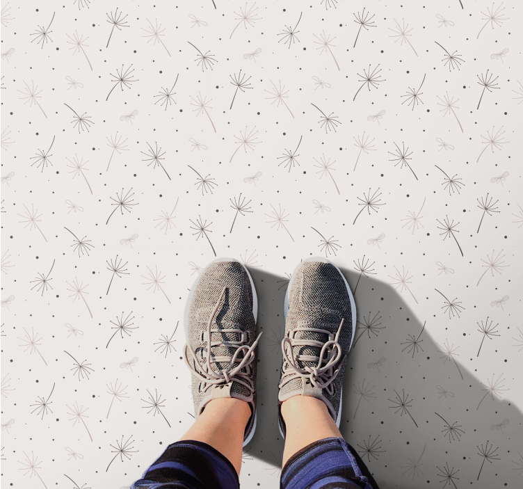 花と植物の壁画 タンポポ模様 - TENSTICKERS