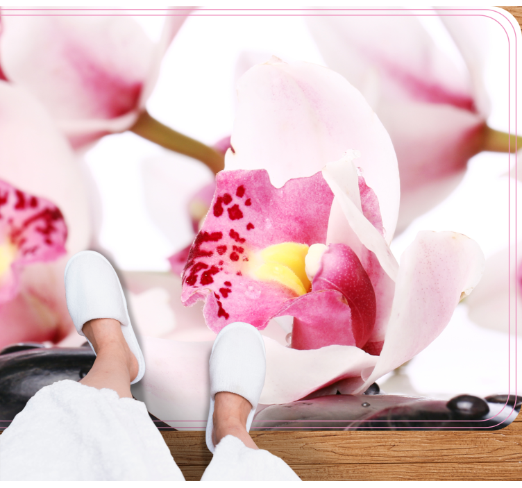 花と植物の壁画エレガントなオーキッドデザイン - TENSTICKERS