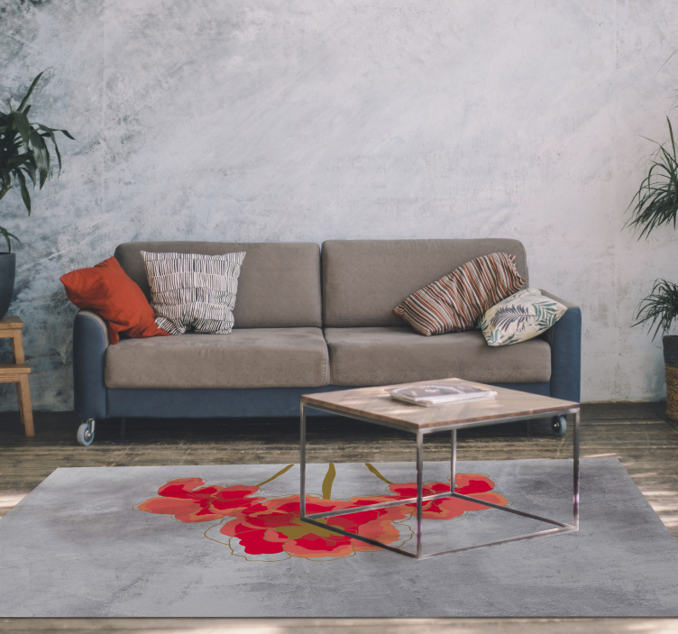 花と植物の壁画 花のトリオ - TENSTICKERS